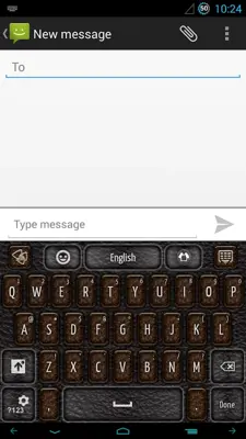 GO Keyboard Leather Theme android App screenshot 0