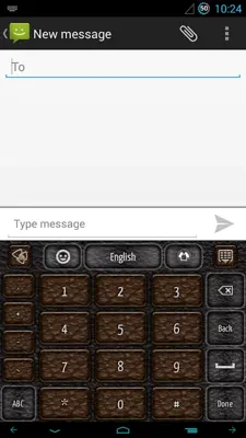 GO Keyboard Leather Theme android App screenshot 1