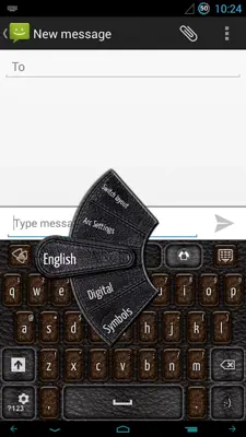 GO Keyboard Leather Theme android App screenshot 6